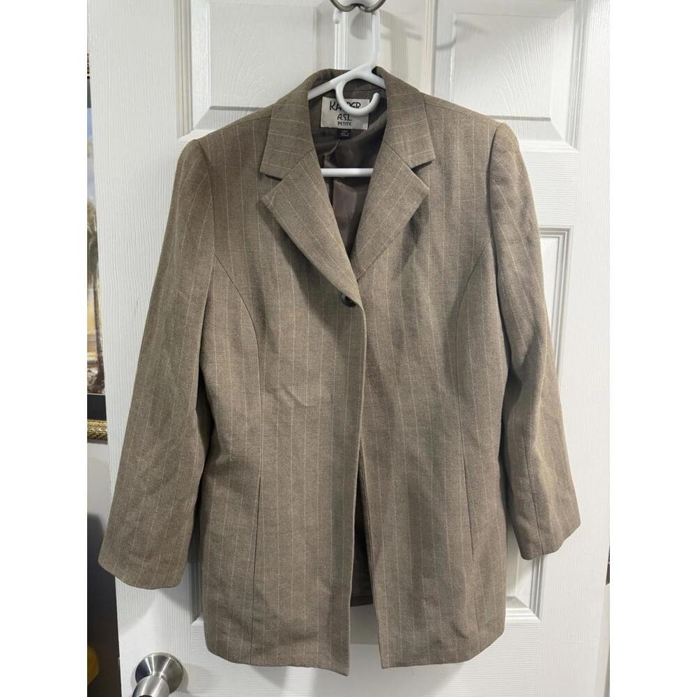 Kasper ASL Womens Grey Suit Blazer Jacket Coat Size 12P